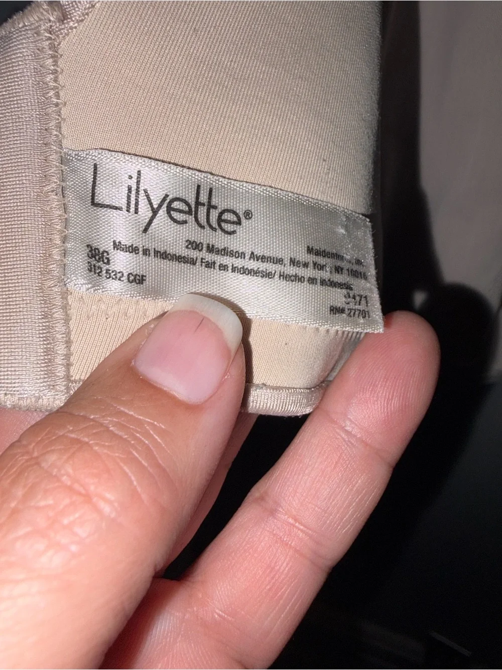 Lilyette Lace-Accent Full Coverage Bra in Taupe